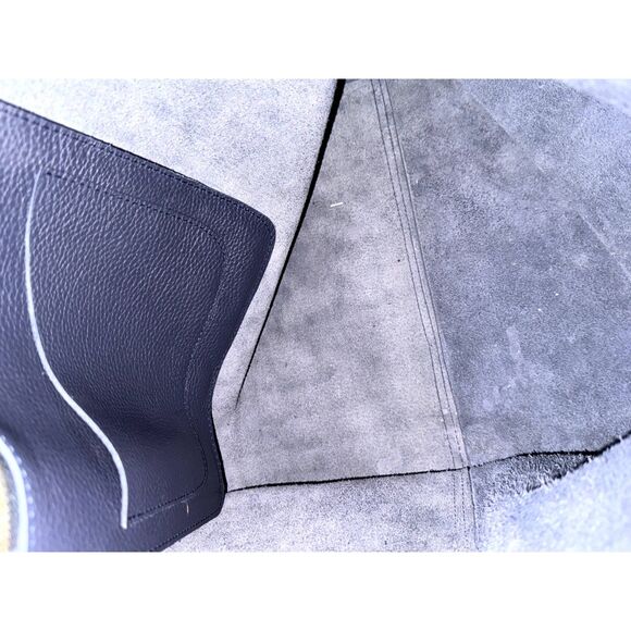 CUYANA Pebble Navy Leather Handbag TOTE Satchel Shoulder Strap - Picture 5 of 7